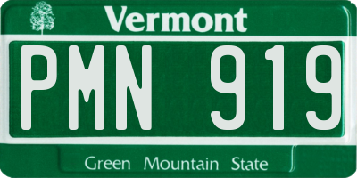 VT license plate PMN919