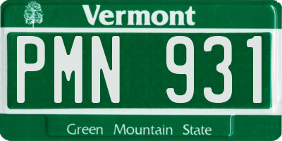 VT license plate PMN931