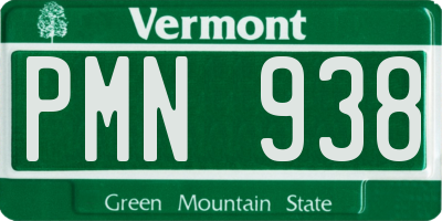 VT license plate PMN938