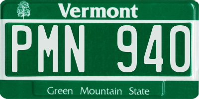 VT license plate PMN940