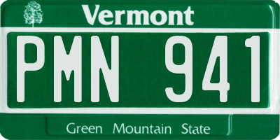 VT license plate PMN941