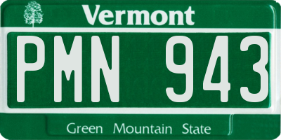 VT license plate PMN943