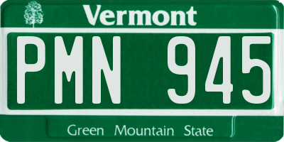 VT license plate PMN945
