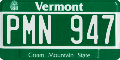 VT license plate PMN947