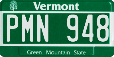 VT license plate PMN948