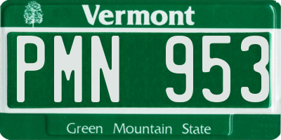 VT license plate PMN953