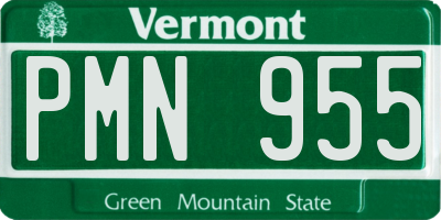 VT license plate PMN955