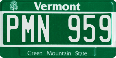 VT license plate PMN959