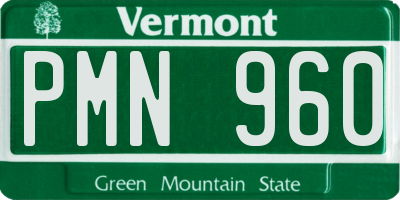 VT license plate PMN960