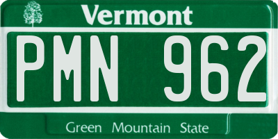 VT license plate PMN962