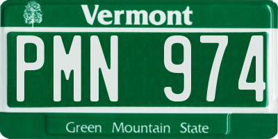 VT license plate PMN974