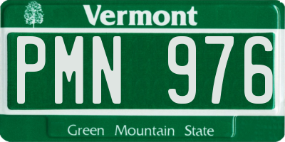 VT license plate PMN976
