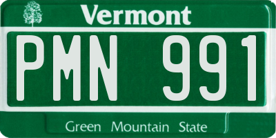 VT license plate PMN991