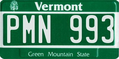 VT license plate PMN993