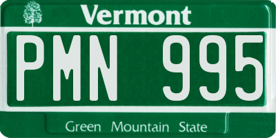 VT license plate PMN995
