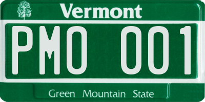 VT license plate PMO001