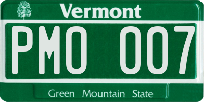 VT license plate PMO007