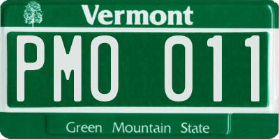 VT license plate PMO011