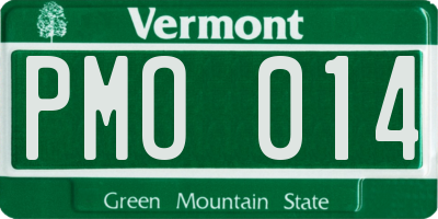 VT license plate PMO014