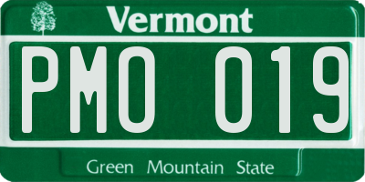 VT license plate PMO019