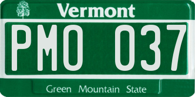 VT license plate PMO037