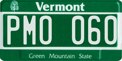 VT license plate PMO060