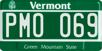 VT license plate PMO069