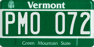 VT license plate PMO072