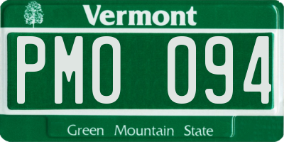 VT license plate PMO094