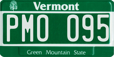 VT license plate PMO095