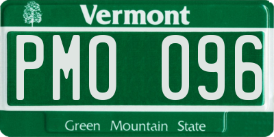 VT license plate PMO096