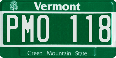 VT license plate PMO118