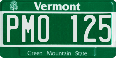 VT license plate PMO125