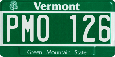 VT license plate PMO126