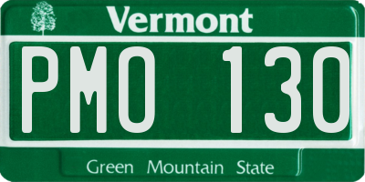 VT license plate PMO130