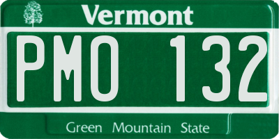 VT license plate PMO132
