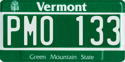 VT license plate PMO133