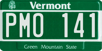 VT license plate PMO141