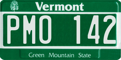 VT license plate PMO142