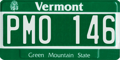 VT license plate PMO146