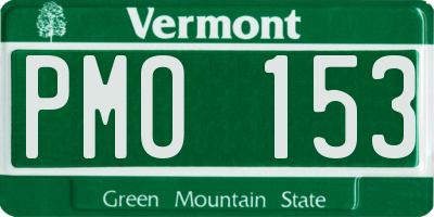 VT license plate PMO153