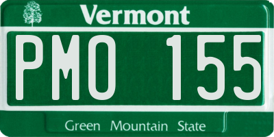 VT license plate PMO155