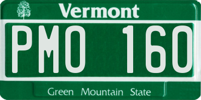 VT license plate PMO160