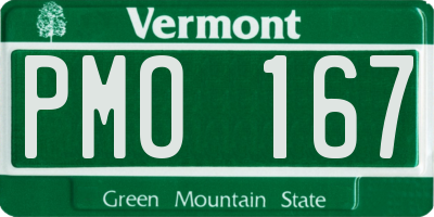 VT license plate PMO167