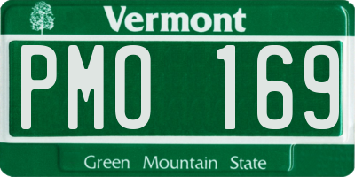 VT license plate PMO169