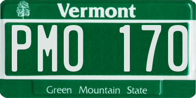 VT license plate PMO170