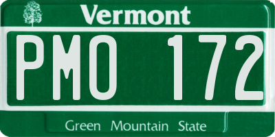 VT license plate PMO172