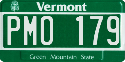 VT license plate PMO179