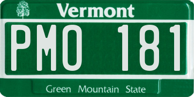 VT license plate PMO181