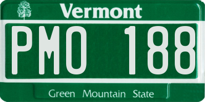 VT license plate PMO188